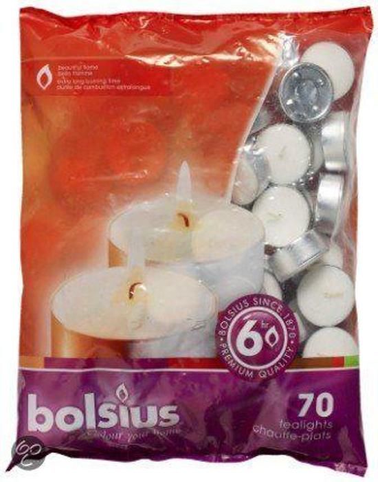 Bolsius Stompkaars Theelichten 6 uur zak 70 Wit
