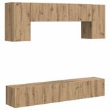 vidaXL Tv-meubelset Oudhout Bewerkt Hout