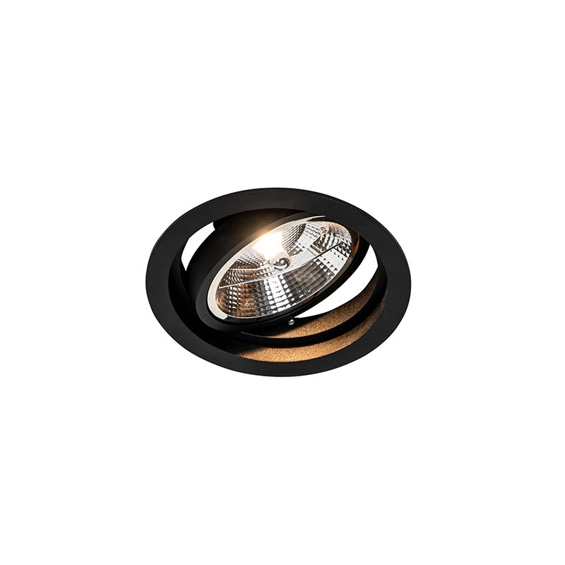 QAZQA Chuck 111 - Inbouwspot - Ø 160 mm - Zwart - Verstelbaar
