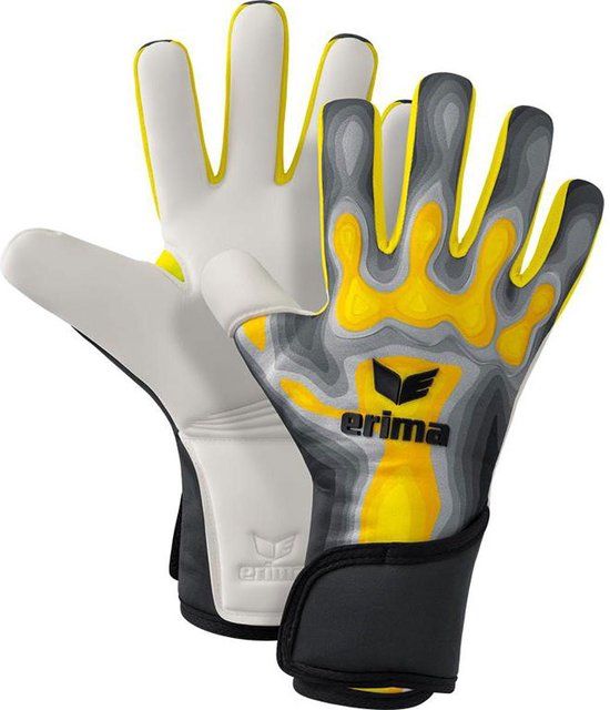 Erima Flex-Ray Pro Keepershandschoenen - Grijs / Geel | Maat 11
