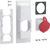 Hager ZY32CEE universele wandplaat voor stopcontacten, type Z, met 1 CEE-stopcontact, 32A