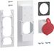 Hager ZY32CEE universele wandplaat voor stopcontacten, type Z, met 1 CEE-stopcontact, 32A