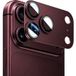 Blueo Film protecteur intégré en métal pour la caméra arrière pour Apple iPhone 18 Pro, verre trempé, bordeaux
