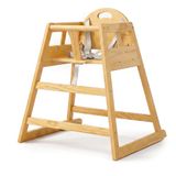 Relaxdays kinderstoel, hout, 5-puntsgordel, naturel