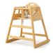 Relaxdays kinderstoel, hout, 5-puntsgordel, naturel