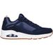 Skechers Heren Uno Stacre Leren Sportschoenen (Marineblauw)