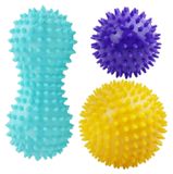 Merkloos Fasciabal Massageset 3-delig - Egelbal met Noppen voor Spierontspanning