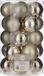 Edelman Bv Boules de Noël incassables en plastique champagne clair lot - 50x pièces boules de Noël champagne clair 8 cm