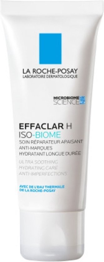 La Roche-Posay Effaclar H Iso-biome Hydraterende Cr&#232;me - voor Vochtarme, Onzuivere huid met Neiging tot Acne - Geschikt in Combinatie met Uitdrogende Behandelingen - 40ml