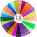 filament pour stylo 3D, 1,75 mm, 25 couleurs, 5 mètres chacune, PLA