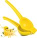 STKS Presse-agrumes manuel en métal pour citron Presse-agrumes pour jus de citron vert en acier inoxydable pour presser le citron et les agrumes (Jaune)