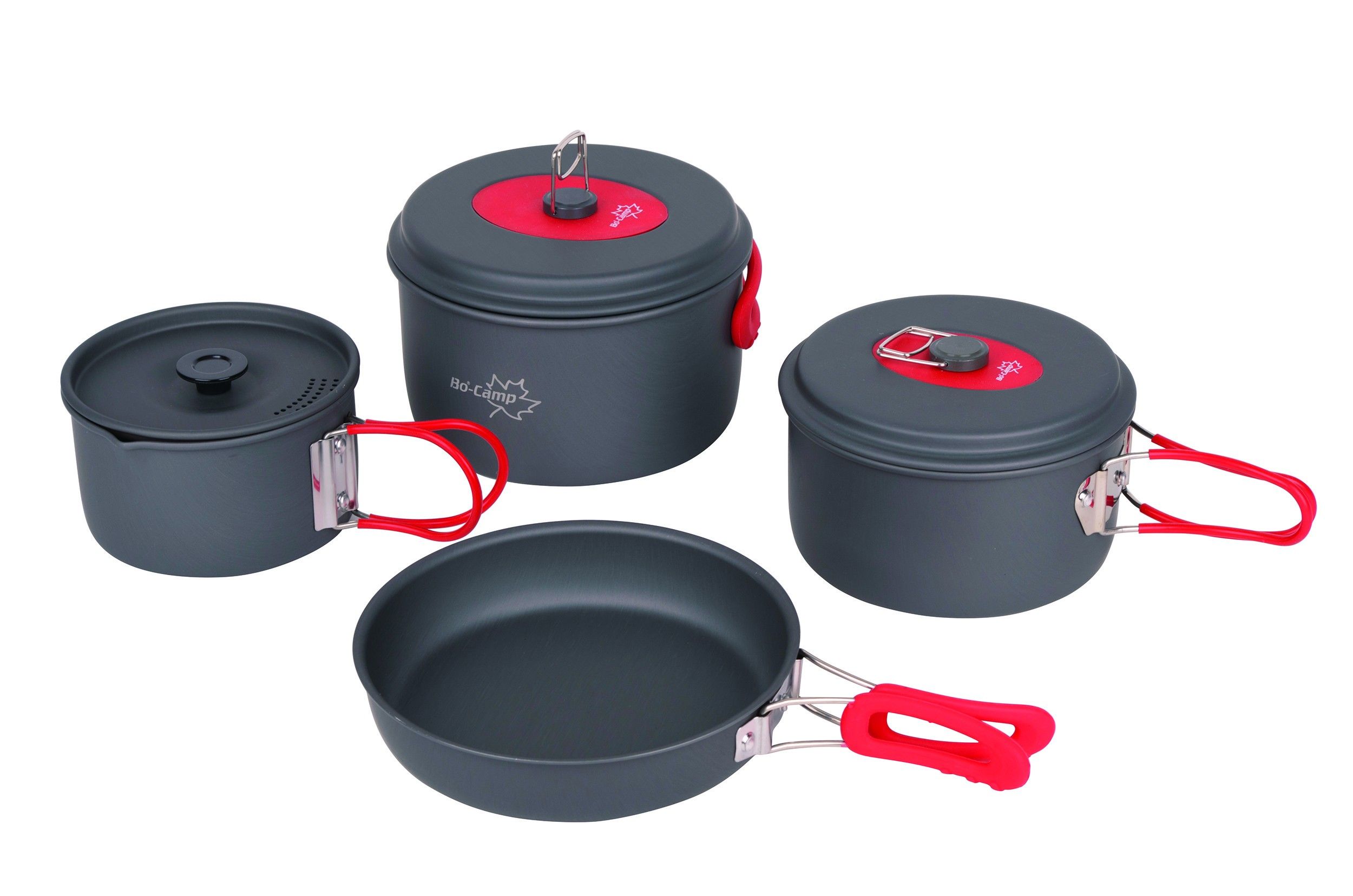 Bo-Camp Explorer Pannenset - 4-Delig - Aluminium - Grijs