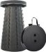 Merkloos / Sans marque Bol Telescopische Campingkruk - Zwart - 45 cm Hoogte - 158.76 kg Draagvermogen