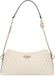 GUESS Betula Top Zip Shoulder Bag Taupe Crème
