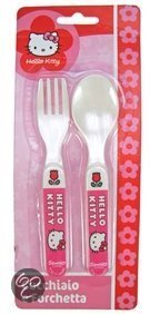 Sanrio Hello Kitty bestekset Tulp 2 delig Hello Kitty Tulp kinderbestek