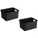 Sunware boîte de rangement Sigma - 10x pièces - plastique - 32 litres - noir - 45 x 35 x 24 cm