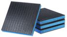 Set de 4 patins antivibratoires en caoutchouc, 150x150x22 mm, amortisseurs de vibrations