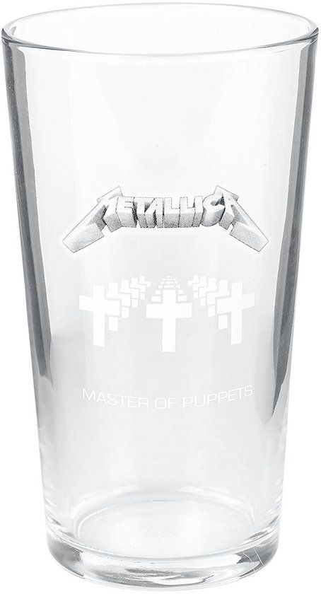 Metallica Master Of Puppets Bierglas - transparant
