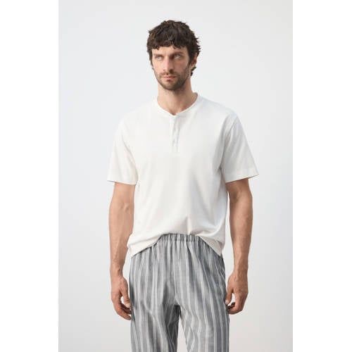 Mango Man pyjama - grijs/wit