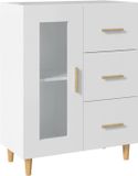 vidaXL Dressoir wit 69,5x34x90 cm hout