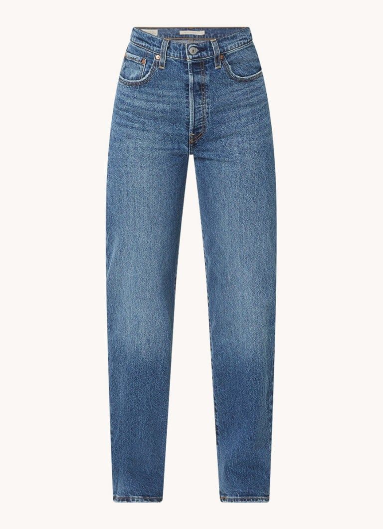 Levi's High Waist Straight Leg Jeans - Dark Wash