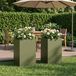 Maison Exclusive - Pots de fleurs de jardin, 2 pièces, vert olive, 40 x 40 x 50 cm