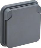PolkaHome Colette Buitenstopcontact Grijs IP55