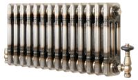 MonsterShop Kolomradiator - 3-kolom 300x650 mm - ruw metaal - incl. kraan