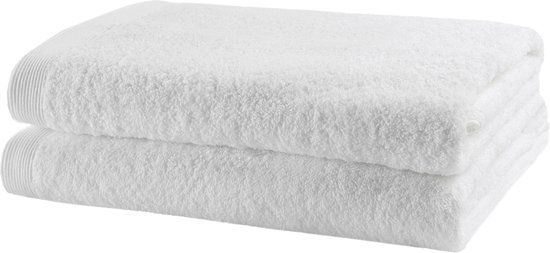 Casilin Como - Douchelakens - Set van 2 - 70x140cm - Wit - Katoen - 500 g/m2