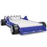 VidaXL Kinderbed Raceauto Blauw MDF 90x200 cm