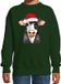 Bellatio Decorations Kersttrui / sweater boerderijdieren - kinderen - Koe - groen - kerstmuts - Kerstmis 98/104