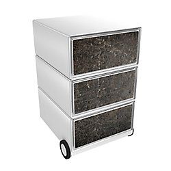 Paper Flow Paperflow easybox mobiele ladenblok met 3 lades 642x390x436mm old leather