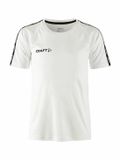Craft Kinder Sportshirt Squad 2.0 Contrast Jersey Jr 1912727 - White - 146/152