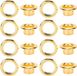 Bol 200 pcs 6mm Metalen Schoenen Grommet Oogjes Tool Kit - Messing Goud