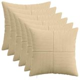 vidaXL - Kussensloop - 6 stuks - ALMELO - Grijs - Groen - 35 x 35 cm - corduroy