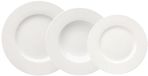 Merkloos / Sans marque Wan GmbH Servies Set - Borden Set - Dagelijks Gebruik - Premium Porselein - 12 Delig - Wit