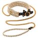 Allure Collier Perle Avec Laisse Noir