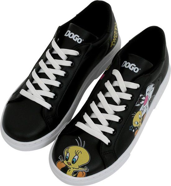 DOGO Ace Dames Sneakers - Best of Tweety and Sylvester BLACK 37