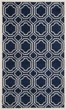 Safavieh Amherst Collectie AMT411 Geometrisch Binnen/Outdoor Geweven Gebiedsdeken, Navy & Ivoor, 91 x 152 cm