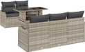 vidaXL Banc de jardin gris clair polyrattan