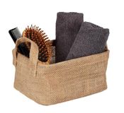 WENKO Opbergmand Juna S, decoratieve mand voor het overzichtelijk opbergen van accessoires zoals kleding, met twee praktische handgrepen, buitenmateriaal 100% jute, 20 × 15 × 15 cm, bruin