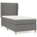 vidaXL Boxspringbed met matras, stof, donkergrijs, 100x200 cm