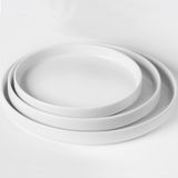 HENDI Bord met hoge rand – wit porselein – Ø240 mm – stapelbaar design