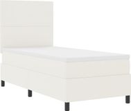 vidaXL LED Boxspring Crème en Wit 80 x 200 cm