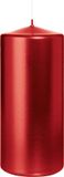 Wiedemann Bougie cylindrique/bougie pilier - rouge métallisé - 15 x 7 cm - 63 heures de combustion