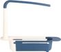 Merkloos Telescopic Sink Rack, Sink Storage Rack Holder Length Freely Adjustable Ventilation Drain Pull for Kitchen for Home (Blue)