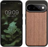 kwmobile telefoonhoesje geschikt voor Google Pixel 11 Pro XL - Hoesje met bumper in donkerbruin - Backcover - hout