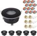 HOFTRONIC Set van 6 Bento LED Inbouwspots Zwart GU10 IP44