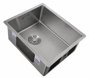 Pure.Sink Comfort PVD Gun Metal spoelbak 34x40 cm onderbouw, vlakbouw en opbouw PCM3440-61