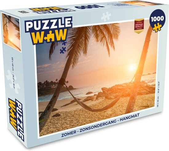 MuchoWow Puzzel Zomer - Zonsondergang - Hangmat - Legpuzzel - Puzzel 1000 stukjes volwassenen